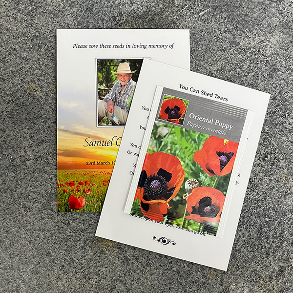 Memorial Seed Cards